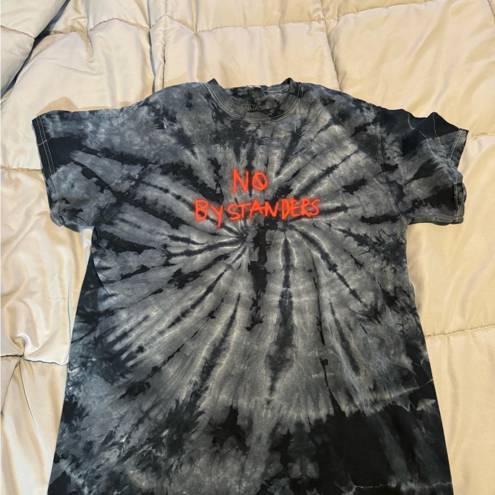 Tie-Dye Graphic T-Shirt - Black and Gray